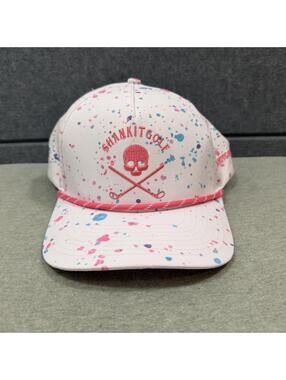 SHANKITGOLF Skull & Crossbones Clubs Multicolored Snapback Golf Hat OSFA Splat